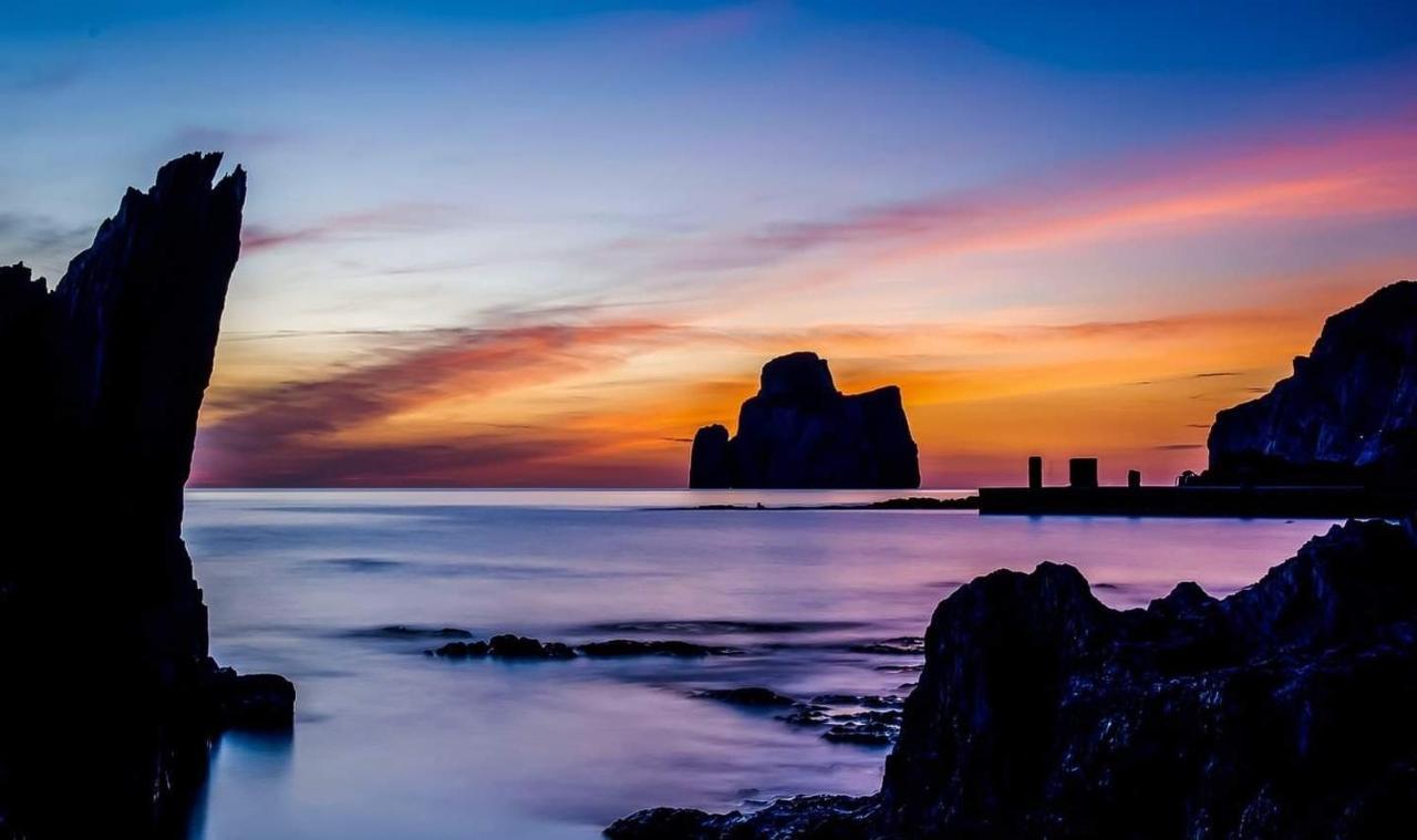 Вілла L'Estasi Tanca Piras A Bordo Piscina Con Vista Mare Nebida Екстер'єр фото